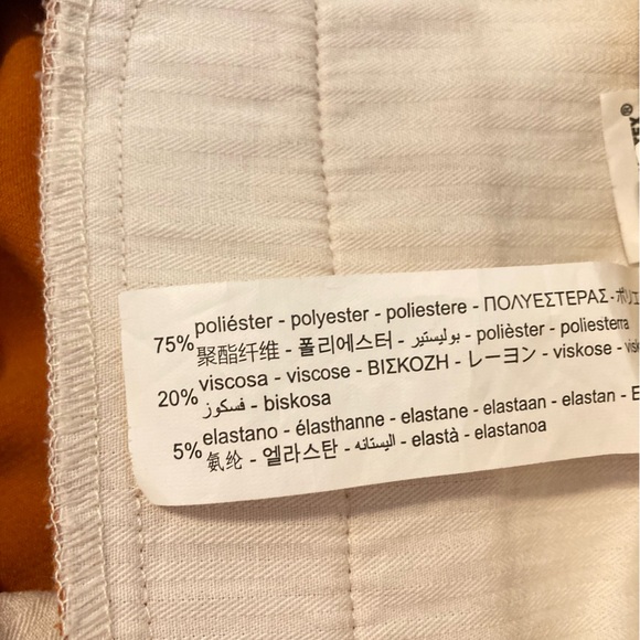 ZARA Pumpkin Orange High Rise Pleated Wide Leg Pants Trousers - Picture 4 of 7